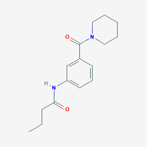 molecular formula C16H22N2O2 B267647 N-[3-(1-piperidinylcarbonyl)phenyl]butanamide 