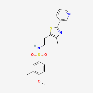 4-methoxy-3-methyl-N-[2-(4-methyl-2-pyridin-3-yl-1,3-thiazol-5-yl)ethyl]benzenesulfonamide