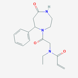 N-Ethyl-N-[2-oxo-2-(5-oxo-7-phenyl-1,4-diazepan-1-yl)ethyl]prop-2-enamide