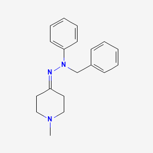 molecular formula C19H23N3 B2676482 4-(2-Benzyl-2-phenylhydrazin-1-ylidene)-1-methylpiperidine CAS No. 2138005-62-4