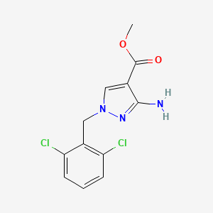 molecular formula C12H11Cl2N3O2 B2676491 methyl 3-amino-1-(2,6-dichlorobenzyl)-1H-pyrazole-4-carboxylate CAS No. 1856024-98-0