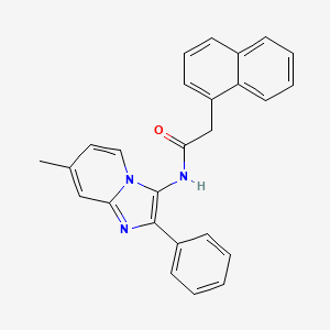 molecular formula C26H21N3O B2676493 N-(7-甲基-2-苯基咪唑并[1,2-a]吡啶-3-基)-2-(萘-1-基)乙酰胺 CAS No. 850932-07-9