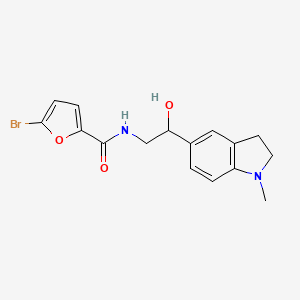 molecular formula C16H17BrN2O3 B2676505 5-bromo-N-(2-hydroxy-2-(1-methylindolin-5-yl)ethyl)furan-2-carboxamide CAS No. 1705761-14-3