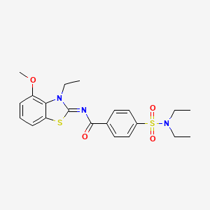 4-(diethylsulfamoyl)-N-(3-ethyl-4-methoxy-1,3-benzothiazol-2-ylidene)benzamide