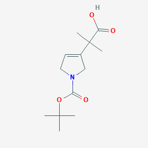 2-Methyl-2-[1-[(2-methylpropan-2-yl)oxycarbonyl]-2,5-dihydropyrrol-3-yl]propanoic acid