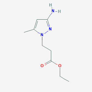 molecular formula C9H15N3O2 B2676511 Ethyl 3-(3-amino-5-methylpyrazol-1-yl)propanoate CAS No. 2248377-71-9