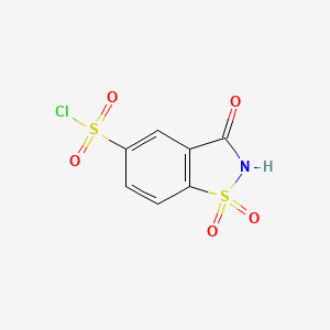 1,1,3-Trioxo-2,3-dihydro-1,2-benzothiazole-5-sulfonyl chloride