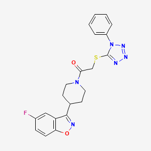 1-(4-(5-fluorobenzo[d]isoxazol-3-yl)piperidin-1-yl)-2-((1-phenyl-1H-tetrazol-5-yl)thio)ethanone