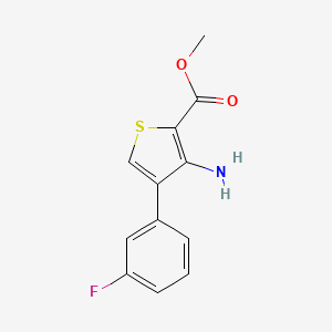molecular formula C12H10FNO2S B2676525 甲基3-氨基-4-(3-氟苯基)硫代吡咯-2-甲酸酯 CAS No. 1325305-46-1