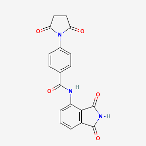 molecular formula C19H13N3O5 B2676528 N-(1,3-二氧代异吲哚-4-基)-4-(2,5-二氧代吡咯烷-1-基)苯甲酰胺 CAS No. 476281-83-1