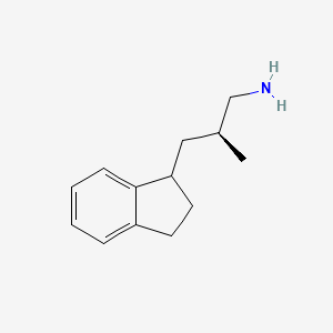 (2S)-3-(2,3-Dihydro-1H-inden-1-yl)-2-methylpropan-1-amine