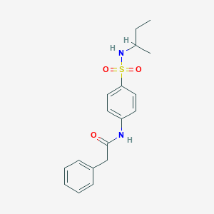 molecular formula C18H22N2O3S B267654 N-{4-[(sec-butylamino)sulfonyl]phenyl}-2-phenylacetamide 