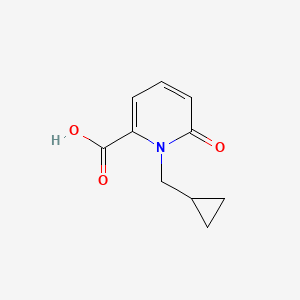 molecular formula C10H11NO3 B2676548 1-(Cyclopropylmethyl)-6-oxo-1,6-dihydropyridine-2-carboxylic acid CAS No. 1439902-81-4