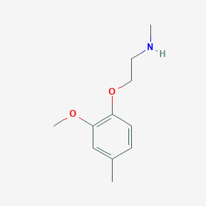 molecular formula C11H17NO2 B267655 2-(2-methoxy-4-methylphenoxy)-N-methylethanamine 