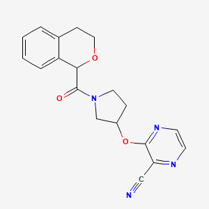 3-((1-(Isochroman-1-carbonyl)pyrrolidin-3-yl)oxy)pyrazine-2-carbonitrile