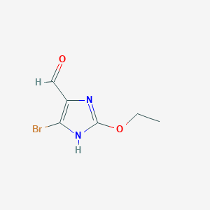 molecular formula C6H7BrN2O2 B2676556 5-Bromo-2-ethoxy-3H-imidazole-4-carbaldehyde CAS No. 1073549-03-7