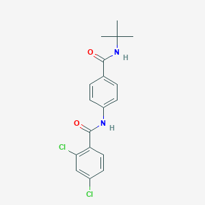 molecular formula C18H18Cl2N2O2 B267656 N-{4-[(tert-butylamino)carbonyl]phenyl}-2,4-dichlorobenzamide 