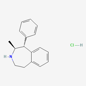 molecular formula C17H20ClN B2676561 (4S,5R)-4-甲基-5-苯基-2,3,4,5-四氢-1H-3-苯并哌啶；盐酸盐 CAS No. 2408937-63-1