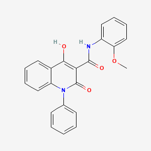 molecular formula C23H18N2O4 B2676572 4-羟基-N-(2-甲氧基苯基)-2-氧代-1-苯基-1,2-二氢喹啉-3-甲酰胺 CAS No. 946254-57-5