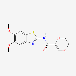 N-(5,6-dimethoxybenzo[d]thiazol-2-yl)-5,6-dihydro-1,4-dioxine-2-carboxamide
