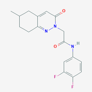 molecular formula C17H17F2N3O2 B2676579 N-(3,4-difluorophenyl)-2-(6-methyl-3-oxo-5,6,7,8-tetrahydrocinnolin-2(3H)-yl)acetamide CAS No. 932997-67-6