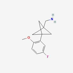 [3-(5-Fluoro-2-methoxyphenyl)-1-bicyclo[1.1.1]pentanyl]methanamine