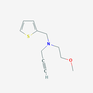 molecular formula C11H15NOS B2676587 (2-Methoxyethyl)(prop-2-yn-1-yl)[(thiophen-2-yl)methyl]amine CAS No. 1240895-96-8