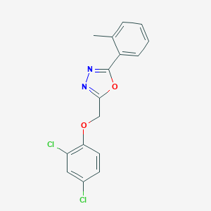 molecular formula C16H12Cl2N2O2 B267659 2-[(2,4-Dichlorophenoxy)methyl]-5-(2-methylphenyl)-1,3,4-oxadiazole 