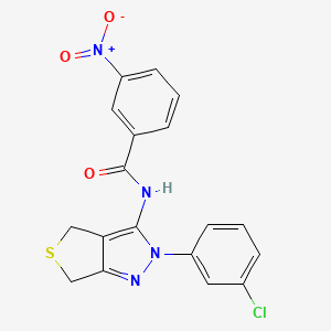 N-(2-(3-chlorophenyl)-4,6-dihydro-2H-thieno[3,4-c]pyrazol-3-yl)-3-nitrobenzamide