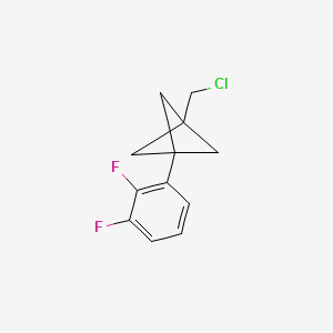 molecular formula C12H11ClF2 B2676593 1-(Chloromethyl)-3-(2,3-difluorophenyl)bicyclo[1.1.1]pentane CAS No. 2287302-56-9