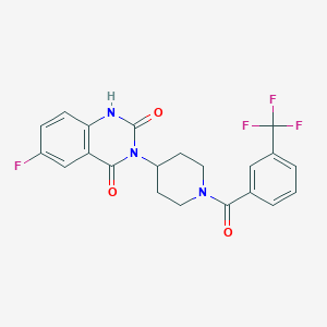 6-fluoro-3-(1-(3-(trifluoromethyl)benzoyl)piperidin-4-yl)quinazoline-2,4(1H,3H)-dione