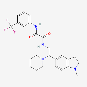 N1-(2-(1-methylindolin-5-yl)-2-(piperidin-1-yl)ethyl)-N2-(3-(trifluoromethyl)phenyl)oxalamide