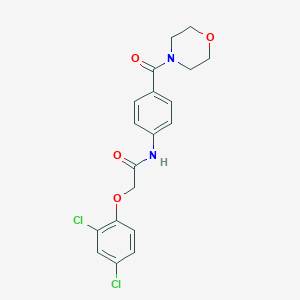 molecular formula C19H18Cl2N2O4 B267660 2-(2,4-dichlorophenoxy)-N-[4-(4-morpholinylcarbonyl)phenyl]acetamide 