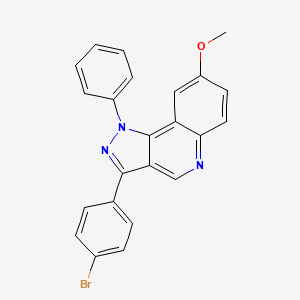 molecular formula C23H16BrN3O B2676603 3-(4-bromophenyl)-8-methoxy-1-phenyl-1H-pyrazolo[4,3-c]quinoline CAS No. 901228-67-9