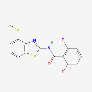 molecular formula C15H10F2N2OS2 B2676606 2,6-二氟-N-(4-(甲硫基)苯并噻唑-2-基)苯甲酰胺 CAS No. 941925-70-8