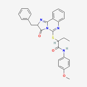 2-((2-benzyl-3-oxo-2,3-dihydroimidazo[1,2-c]quinazolin-5-yl)thio)-N-(4-methoxyphenyl)butanamide