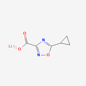 molecular formula C6H5LiN2O3 B2676629 锂5-环丙基-1,2,4-噁二唑-3-甲酸盐 CAS No. 2126159-69-9