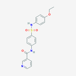 molecular formula C20H19N3O4S B267663 N-{4-[(4-ethoxyanilino)sulfonyl]phenyl}nicotinamide 