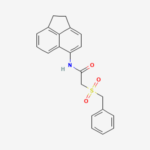 molecular formula C21H19NO3S B2676631 2-(苄基磺酰基)-N-(1,2-二氢苯并[5-基]基)乙酰胺 CAS No. 923388-42-5