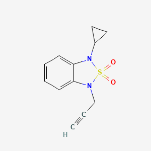 1-Cyclopropyl-3-(prop-2-yn-1-yl)-1,3-dihydro-2lambda6,1,3-benzothiadiazole-2,2-dione