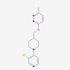 molecular formula C16H19ClN4O B2676643 3-[[1-(3-Chloropyridin-4-yl)piperidin-4-yl]methoxy]-6-methylpyridazine CAS No. 2320383-04-6
