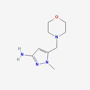 molecular formula C9H16N4O B2676644 1-methyl-5-(morpholin-4-ylmethyl)-1H-pyrazol-3-amine CAS No. 1328640-42-1