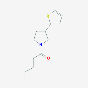 molecular formula C13H17NOS B2676647 1-(3-(Thiophen-2-yl)pyrrolidin-1-yl)pent-4-en-1-one CAS No. 2166985-75-5