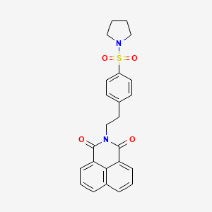 molecular formula C24H22N2O4S B2676651 2-(4-(pyrrolidin-1-ylsulfonyl)phenethyl)-1H-benzo[de]isoquinoline-1,3(2H)-dione CAS No. 877818-69-4
