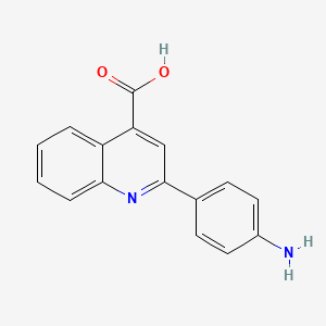 molecular formula C16H12N2O2 B2676654 2-(4-Aminophenyl)quinoline-4-carboxylic acid CAS No. 94205-62-6