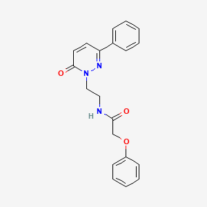 molecular formula C20H19N3O3 B2676657 N-(2-(6-oxo-3-phenylpyridazin-1(6H)-yl)ethyl)-2-phenoxyacetamide CAS No. 921571-47-3