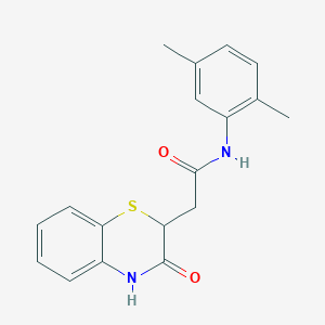 molecular formula C18H18N2O2S B2676658 N-(2,5-二甲基苯基)-2-(3-氧代-3,4-二氢-2H-1,4-苯并噻嗪-2-基)乙酰胺 CAS No. 908803-69-0