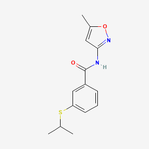 molecular formula C14H16N2O2S B2676664 3-(isopropylthio)-N-(5-methylisoxazol-3-yl)benzamide CAS No. 941972-73-2