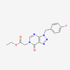 Ethyl 2-[3-[(4-fluorophenyl)methyl]-7-oxotriazolo[4,5-d]pyrimidin-6-yl]acetate