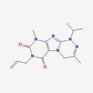 molecular formula C15H20N6O2 B2676680 3,9-Dimethyl-1-propan-2-yl-7-prop-2-enyl-4H-purino[8,7-c][1,2,4]triazine-6,8-dione CAS No. 919025-75-5